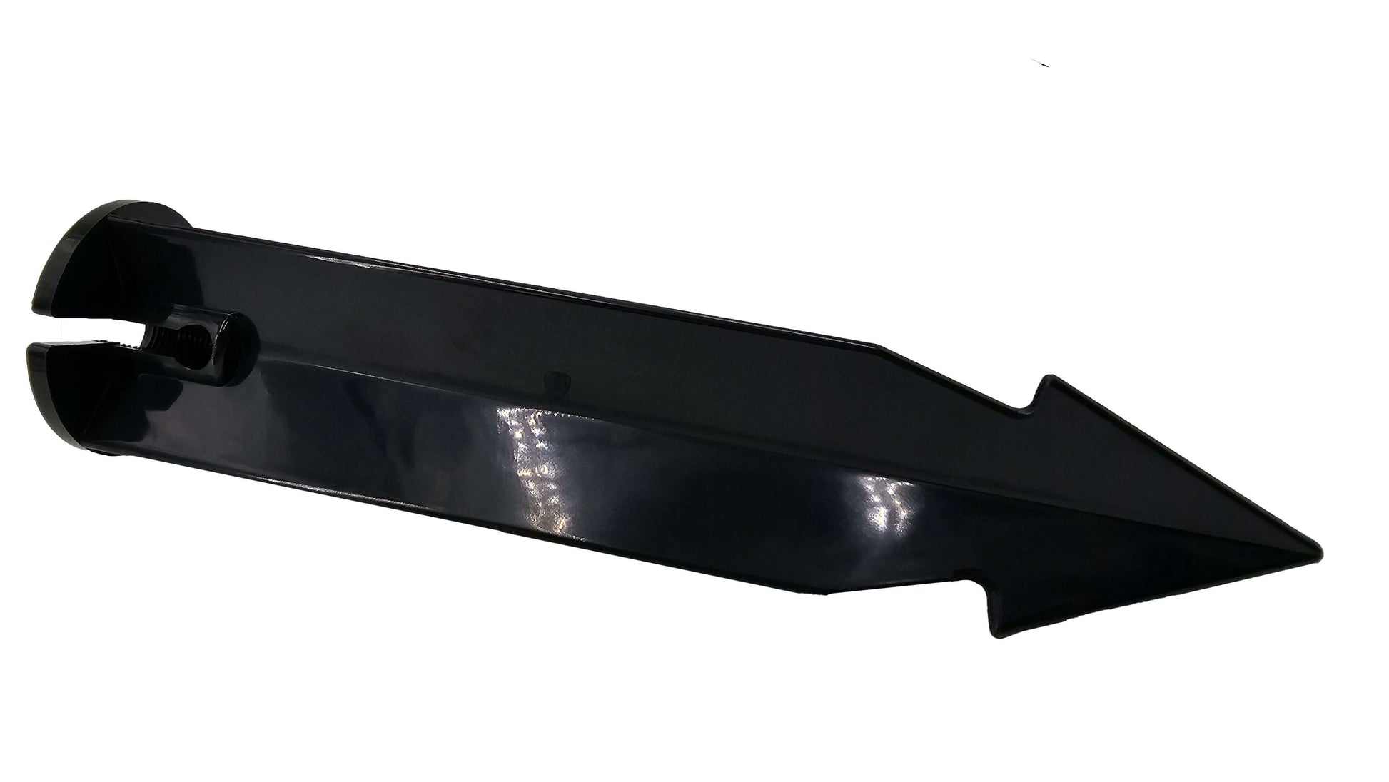 702 lighting large 13 inch dracula ground stake in black. Horizontal image.