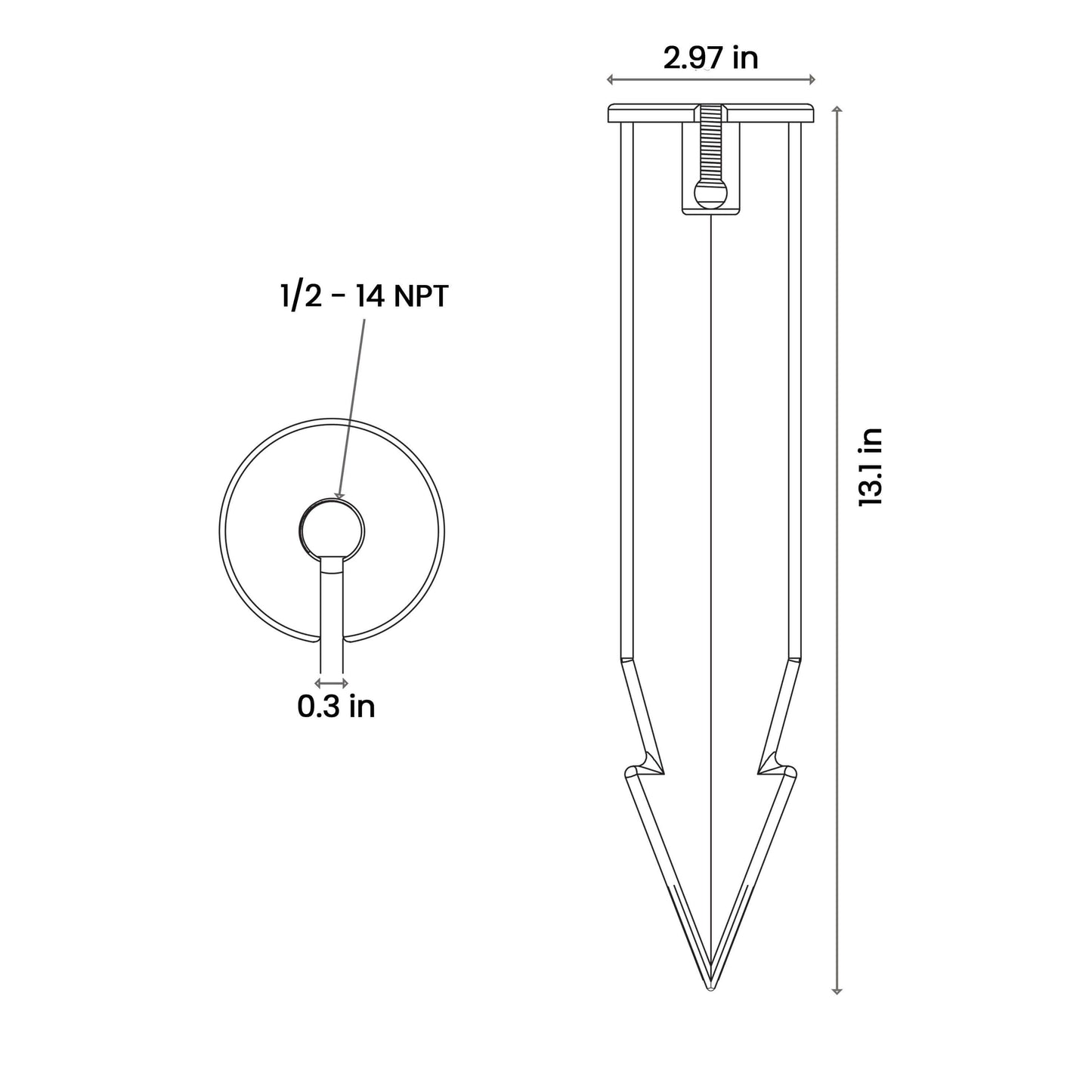 Dracula 13 stake dimensions and size