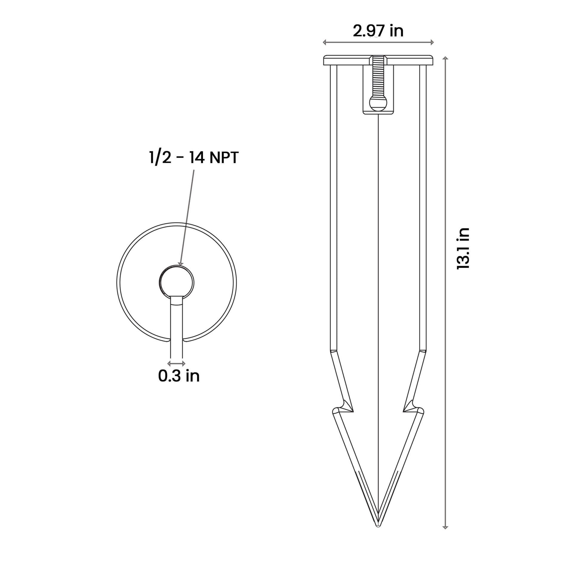 Dracula 13 stake dimensions and size