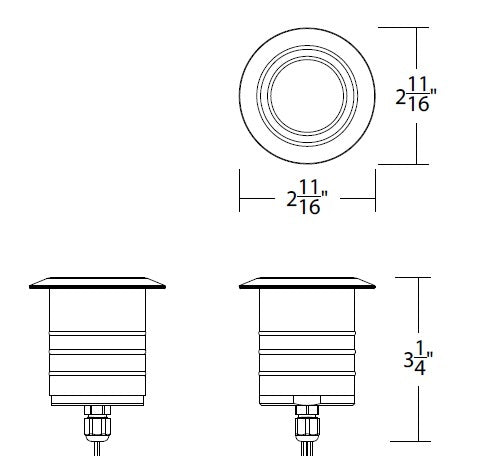 WAC 2021-CS Colorscaping Recessed Indicator Light, RGBWW, SS
