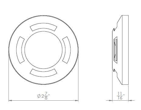 WAC Lighting 2501 - 2″ Surface Mount, Quad Directional, Submersible IP68, 3000K - Hardscape - All Lighting Direct