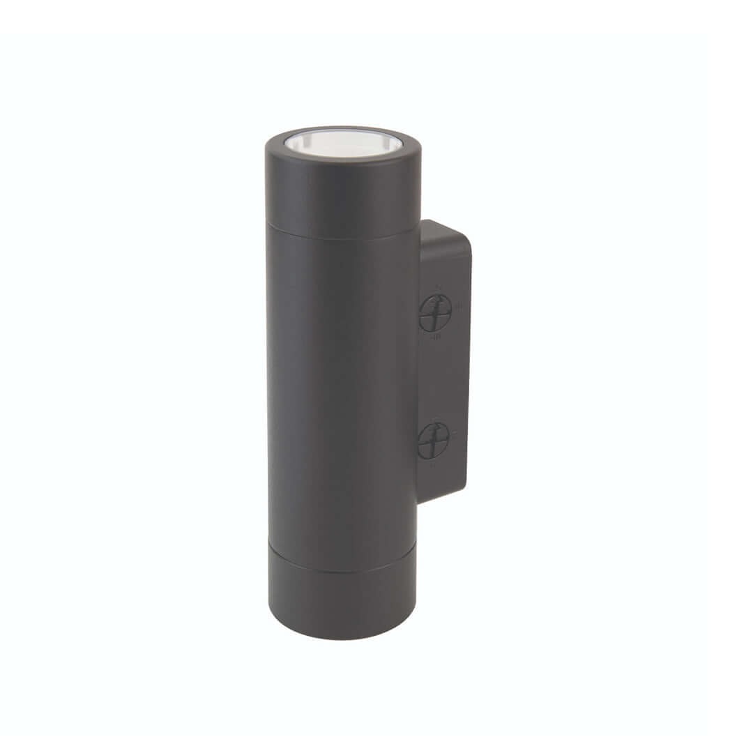 WAC Lighting Wall Cylinder 12V, 6.5in, 27/30/40K in Black on Aluminum - Up/Down Light - All Lighting Direct