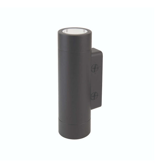 WAC Lighting Wall Cylinder 12V, 6.5in, 27/30/40K in Black on Aluminum - Up/Down Light - All Lighting Direct