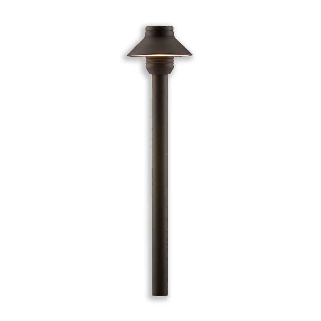 FX Luminaire SP-A-LED20W-12R-FB • 20W Aluminum 12" LED Path Light in Black - Path Light - All Lighting Direct