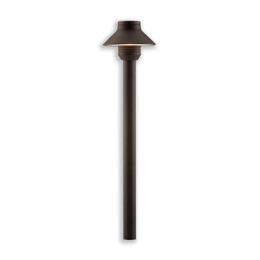 FX Luminaire SP-A-LED20W-12R-FB • 20W Aluminum 12" LED Path Light in Black - Path Light - All Lighting Direct