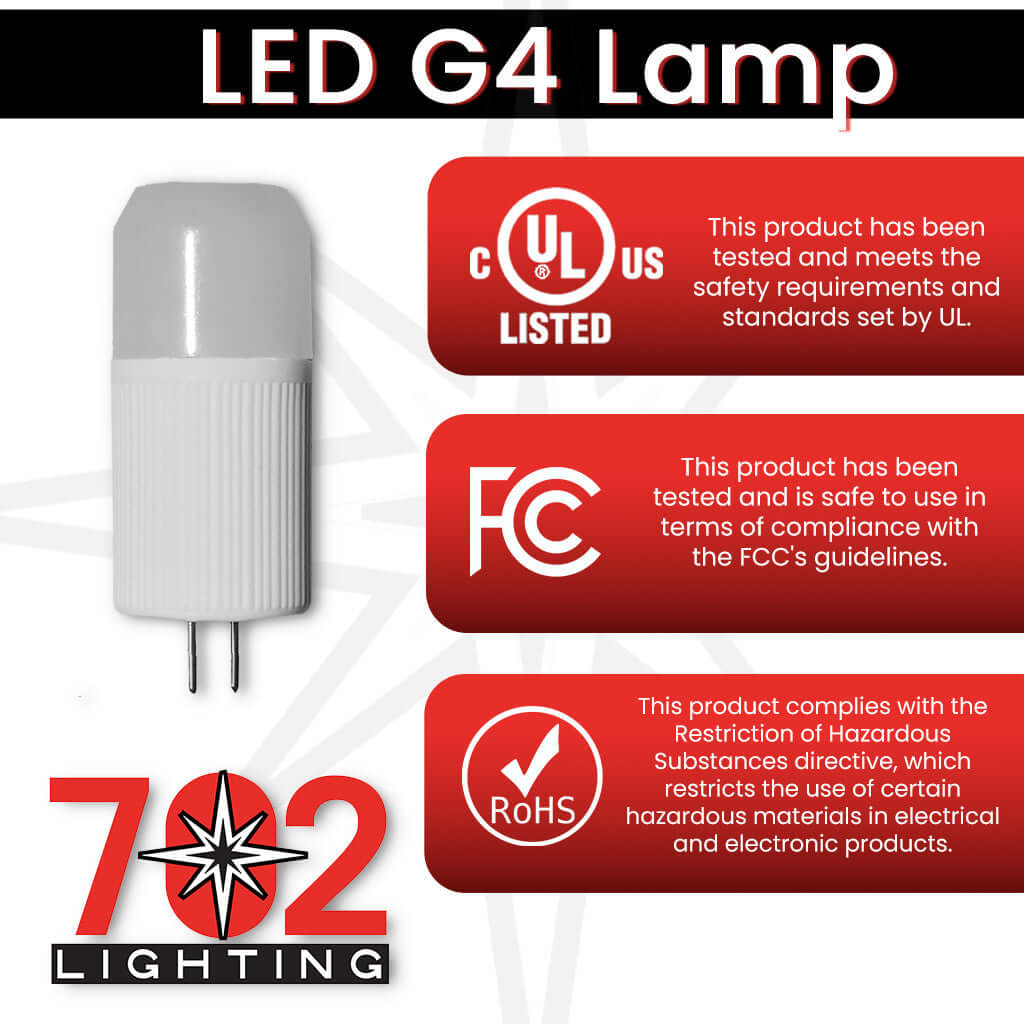 702 Lighting 702 Lighting LED G4 Bi-Pin lamp, 2-Watt, 3000K CCT Lamp/Bulb - All Lighting Direct
