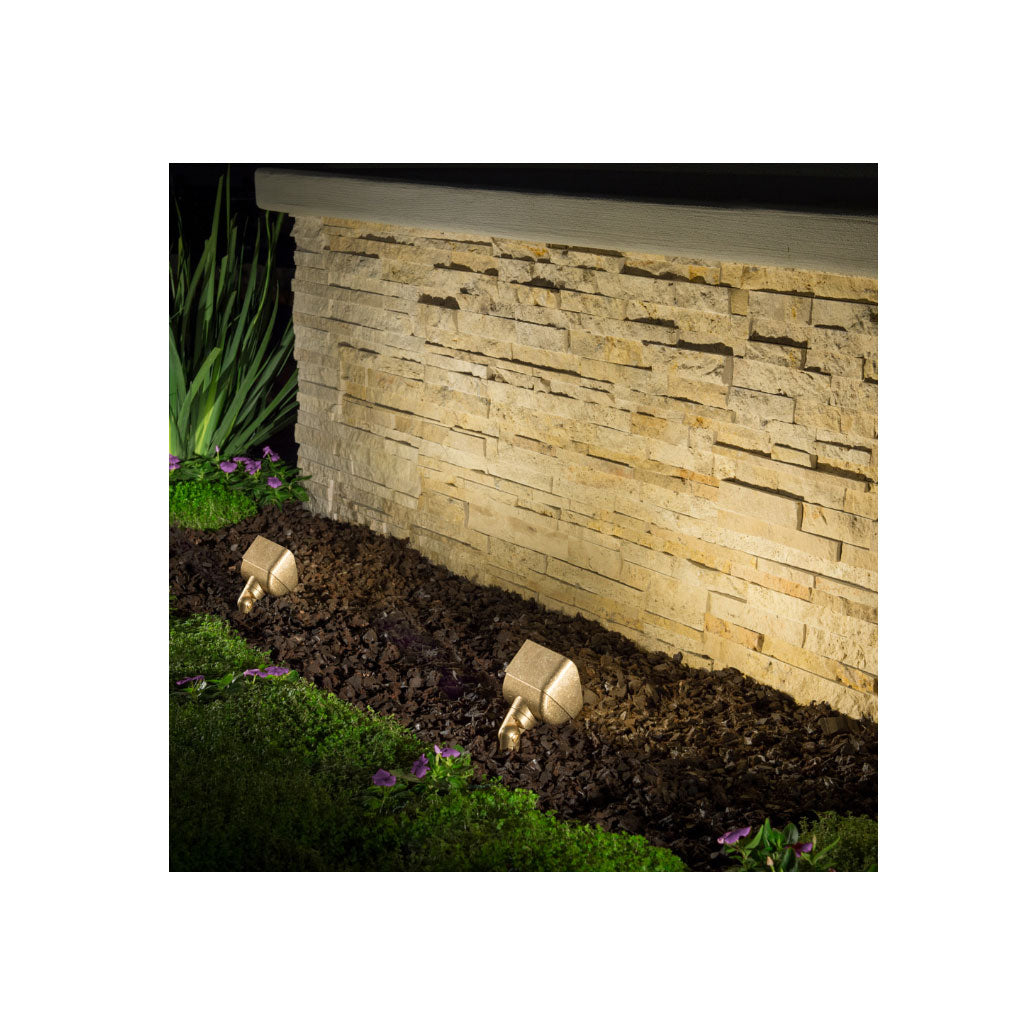FX Luminaire LC3LEDBS - LC Wall Wash 3LED, 2700K, 4.5VA in Natural Brass