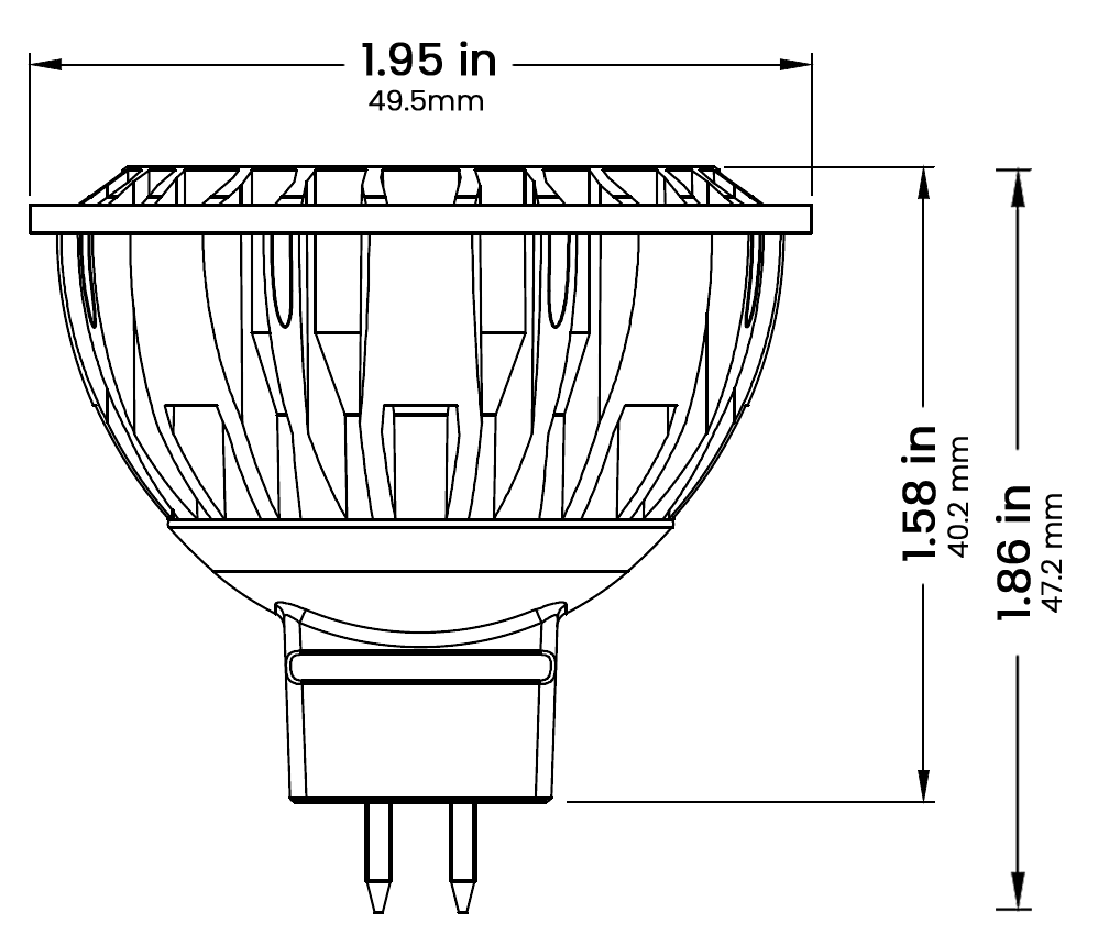 702 Lighting MR16-5W-2700-30 • 5W MR16 LED Bulb, 2700K CCT, 30° Beam - Lamp/Bulb - All Lighting Direct