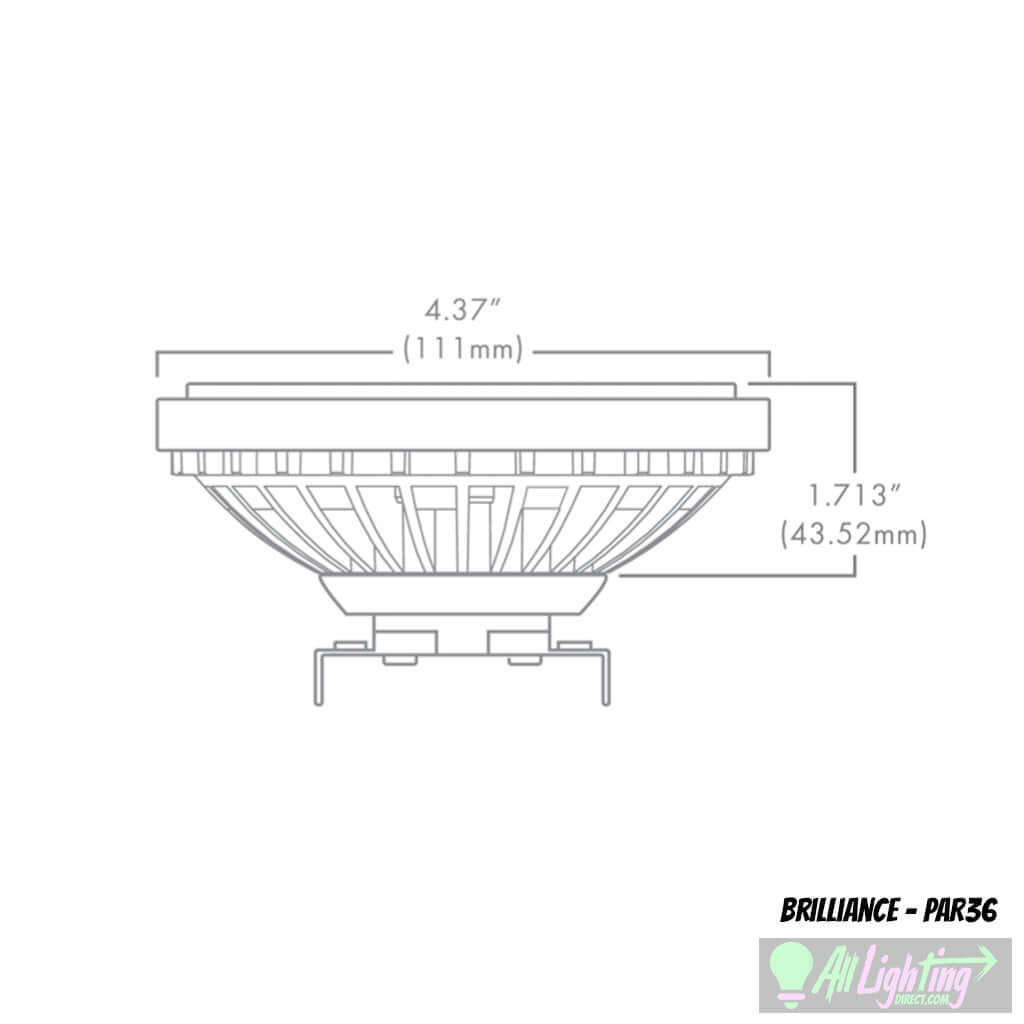 Brilliance PAR36-7-5700-30 • 7W PAR36 Dimmable LED, 5700K/30° - Lamp/Bulb - All Lighting Direct