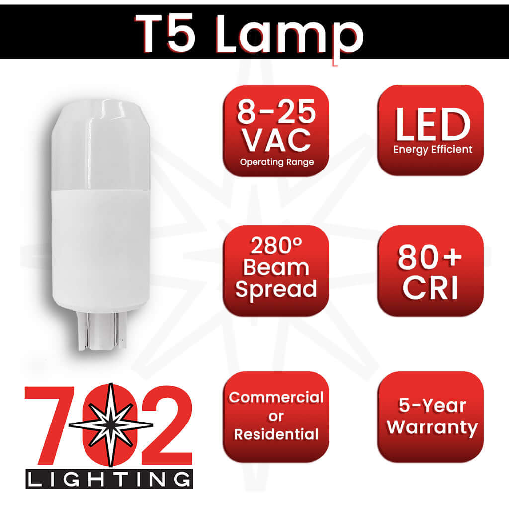 702 Lighting T5 Wedge LED lamp, 2W | 3000K | 210 lumen