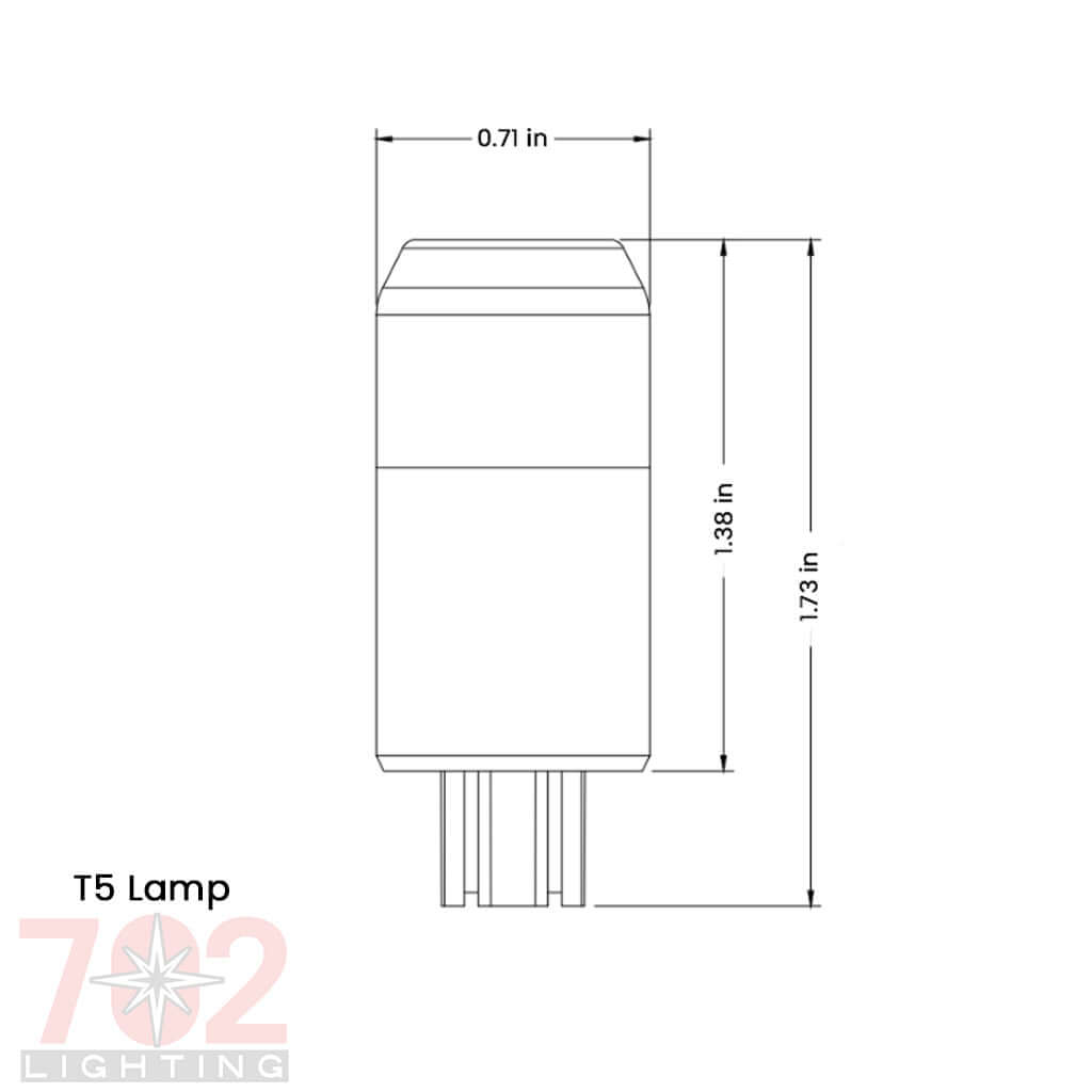 702 lighting t5 lamp dimensions