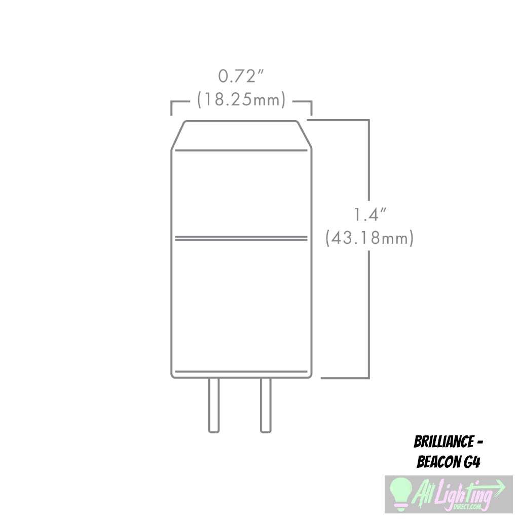 Brilliance BEACON-G4-3000 • LED G4 Ceramic Bulb 2W & 3000K - Lamp/Bulb - All Lighting Direct