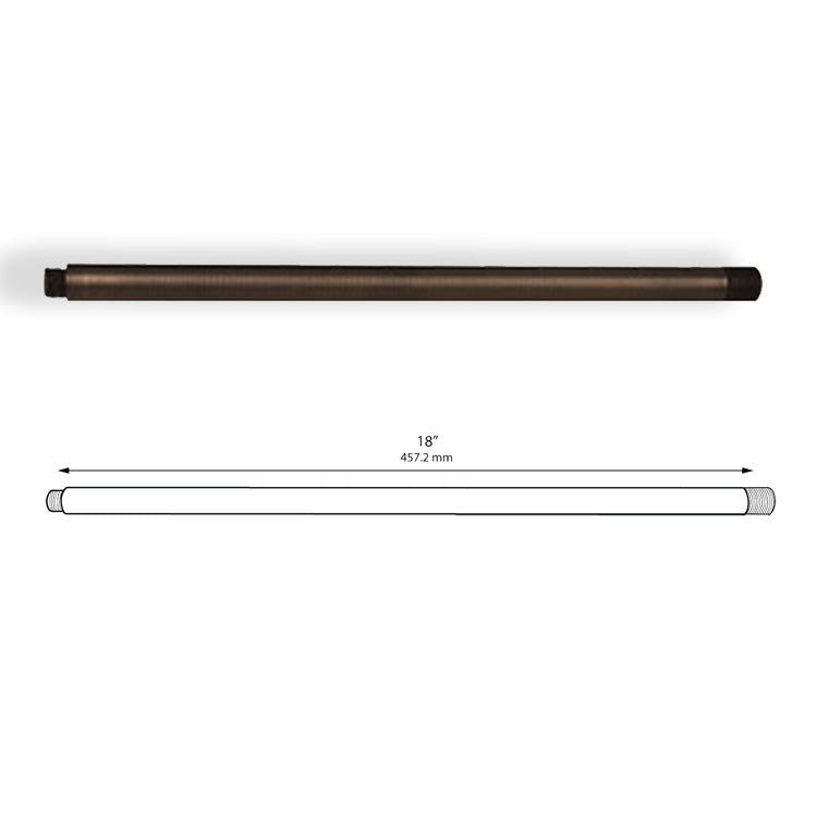 Dauer 490026 • Solid Brass 18" Path Light Stem & Stake - Stem/Riser - All Lighting Direct