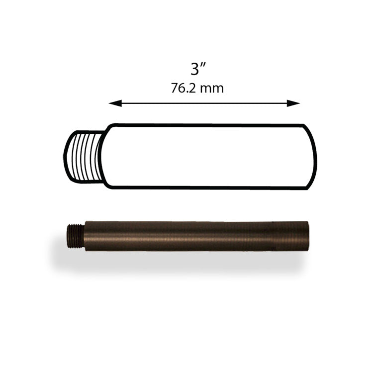 Dauer 490039 • Solid Brass Riser - 3" - Stem/Riser - All Lighting Direct