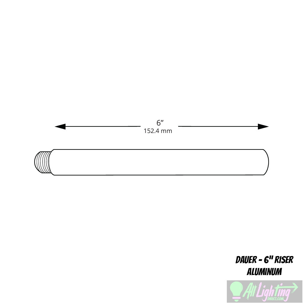 Dauer 490181 • 6" Aluminum Riser - Stem/Riser - All Lighting Direct