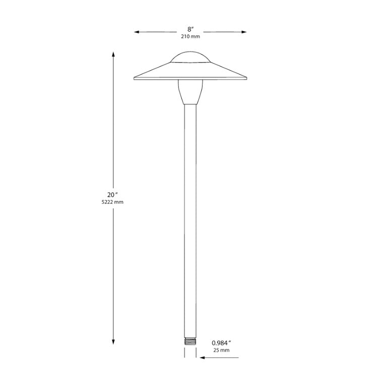 Dauer 490111 • AMANI 8" Dome Path Light - Path Light - All Lighting Direct