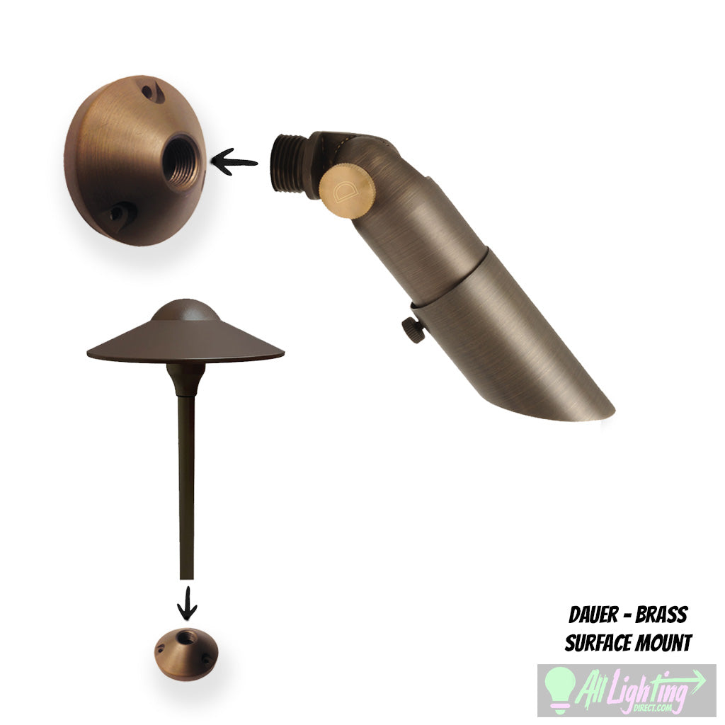 Dauer 490048 • Brass Tapered Surface Mount - Surface Mount - All Lighting Direct