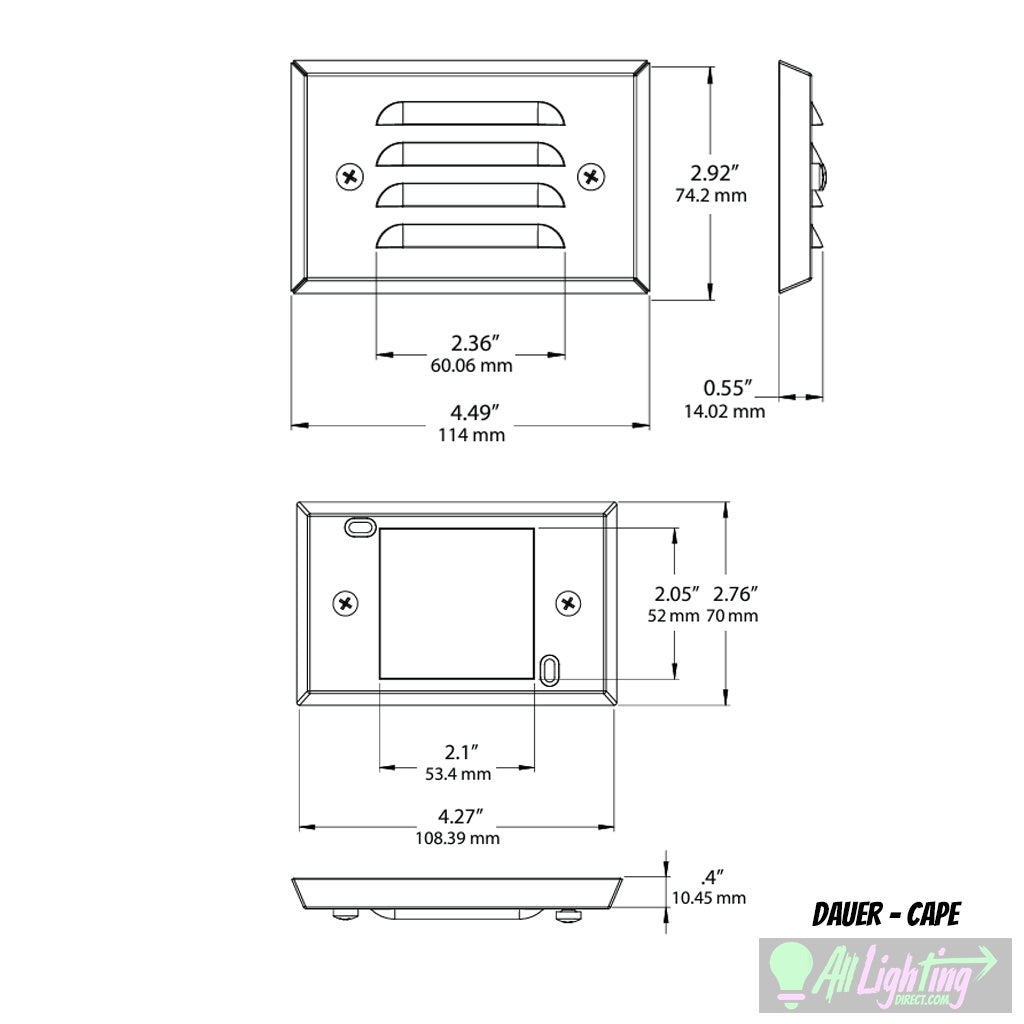 Dauer 489926-3000K • CAPE Integrated LED Step Light - Step Light - All Lighting Direct