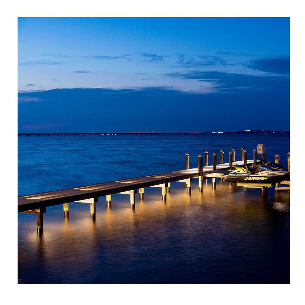 Dauer 489935-S-3K • MARINER Double-Aperture 12V Dock Light 3000K, Silver - Dock Light - All Lighting Direct