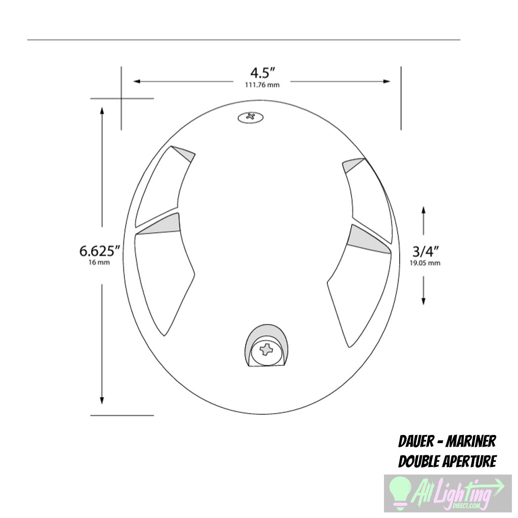Dauer 489935-S-3K • MARINER Double-Aperture 12V Dock Light 3000K, Silver - Dock Light - All Lighting Direct