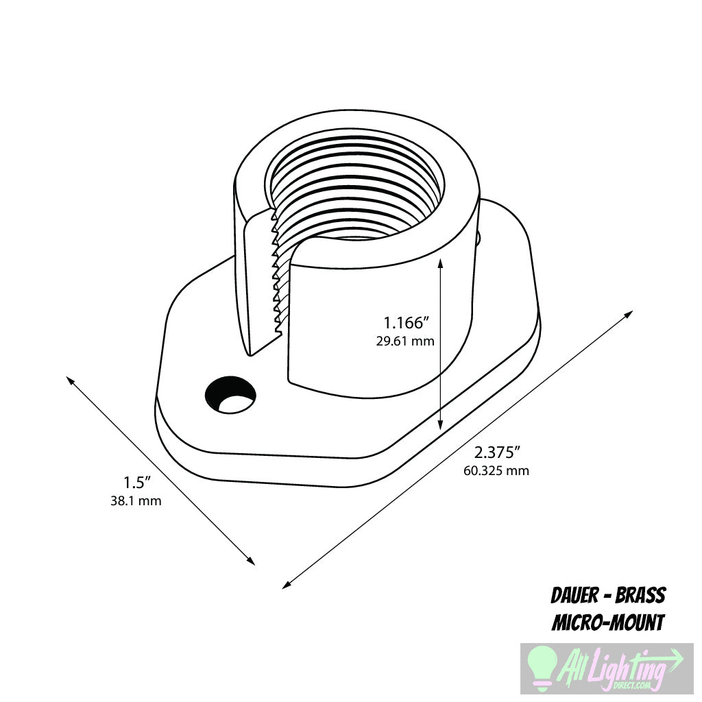 Dauer 490049 • Brass Micro Surface Mount - Surface Mount - All Lighting Direct