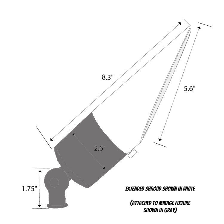 Dauer 489849 • MIRAGE 6" Extended Shroud - Shroud - All Lighting Direct