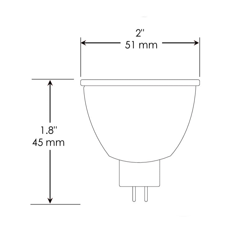 Dauer 487048 • 2W MR16 LED, 3000K & 60° - Lamp/Bulb - All Lighting Direct