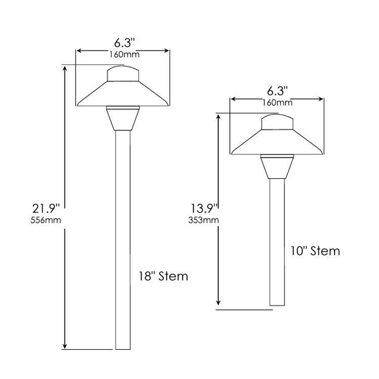 Dauer 490020+490026 • ZEN Clear Path Light + 18" Stem - Path Light - All Lighting Direct