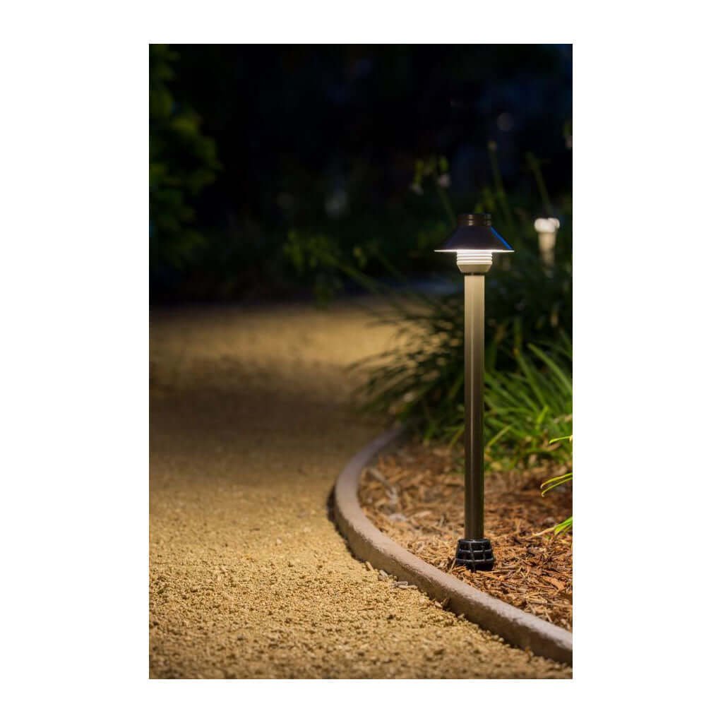 FX Luminaire SP-A-LED20W-18R-BZ • 20W Aluminum 18" LED Path Light in Bronze - Path Light - All Lighting Direct