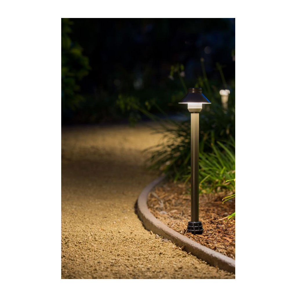 FX Luminaire SP-A-LED20W-12R-FB • 20W Aluminum 12" LED Path Light in Black - Path Light - All Lighting Direct