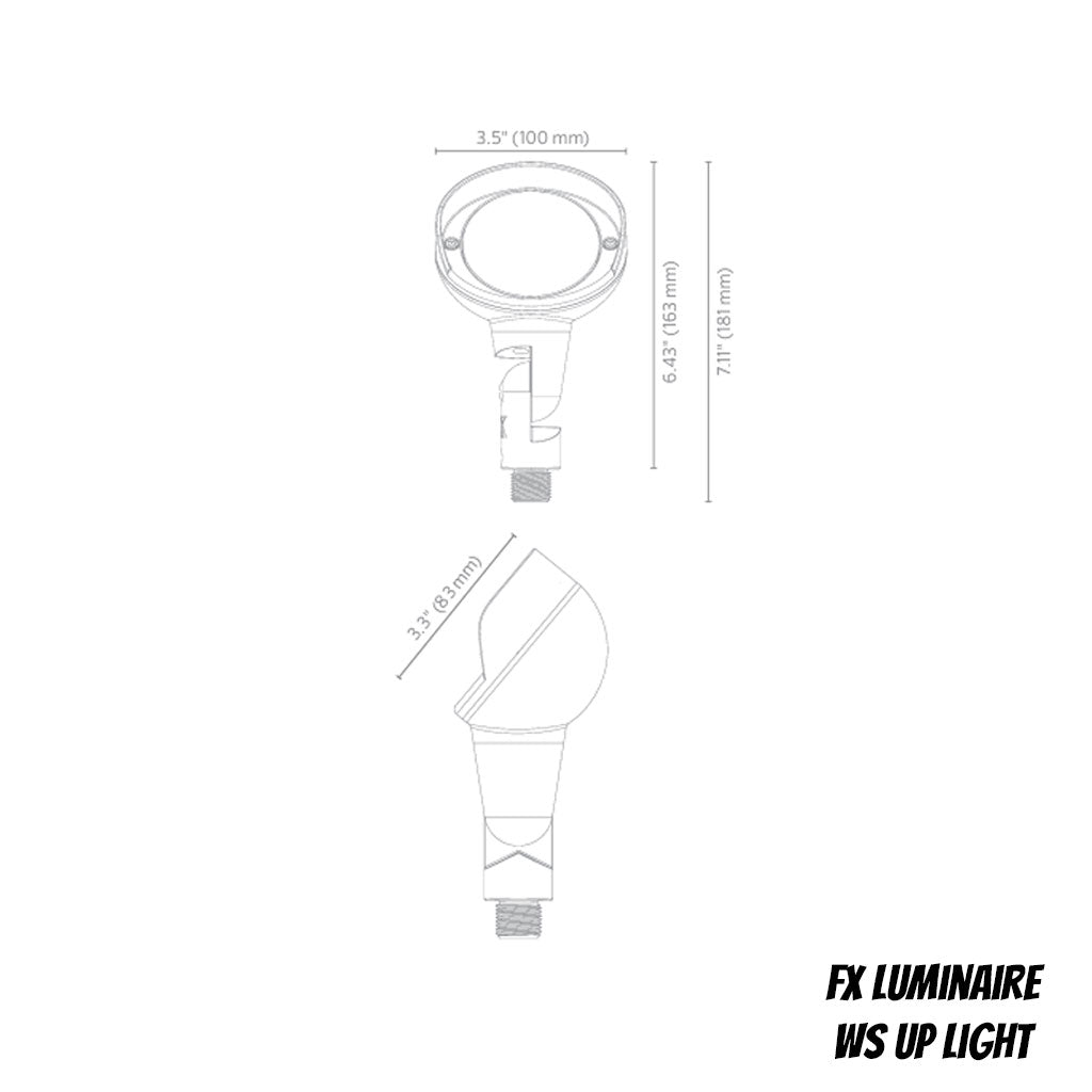 FX Luminaire • WS Up Light, Integrated G4 LED, 2700K, 85lm • Black - - All Lighting Direct