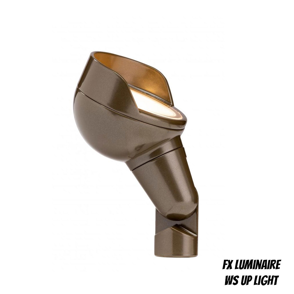 FX Luminaire WS Up light, Integrated G4 LED, 85 lumen, 2700K • Bronze Metallic - Uplight - All Lighting Direct