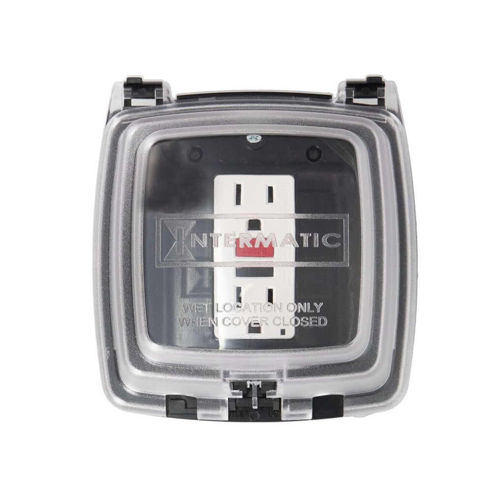 Intermatic WP1030C • 2-gang Weatherproof Outlet Cover • 3.125" Clear - Outlet Cover - All Lighting Direct