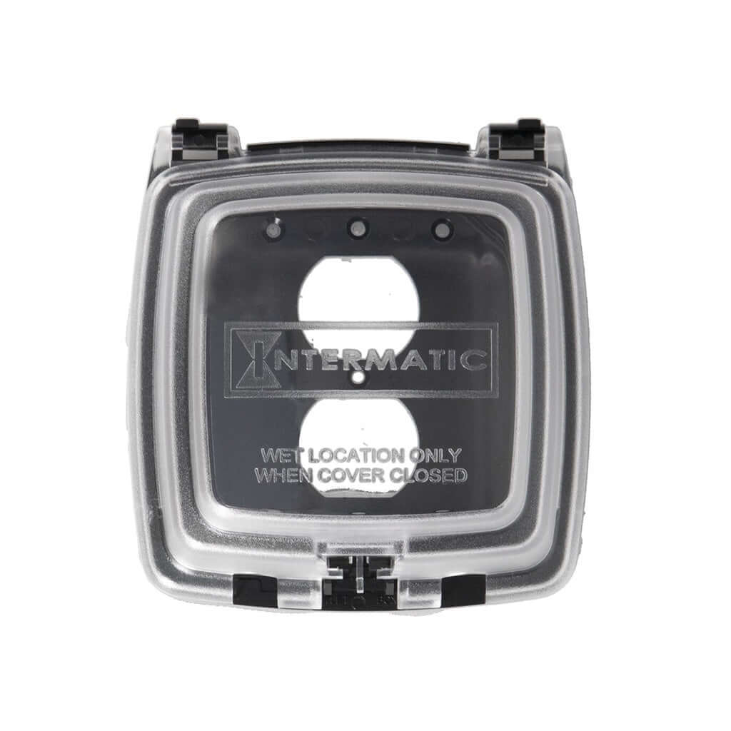 Intermatic WP1030C • 2-gang Weatherproof Outlet Cover • 3.125" Clear - Outlet Cover - All Lighting Direct