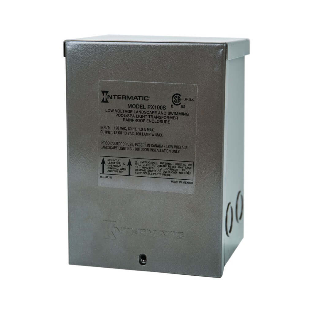 Intermatic PX100S • Pool & Spa 100W Multi Tap Safety Transformer • Stainless Steel Enclosure - Transformer - All Lighting Direct