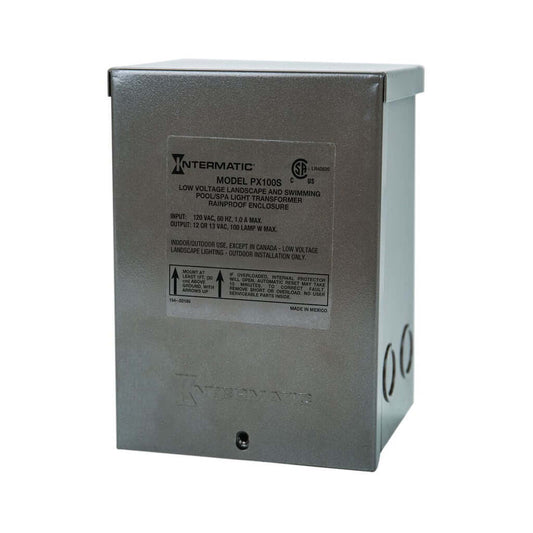 Intermatic PX100S • Pool & Spa 100W Multi Tap Safety Transformer • Stainless Steel Enclosure - Transformer - All Lighting Direct