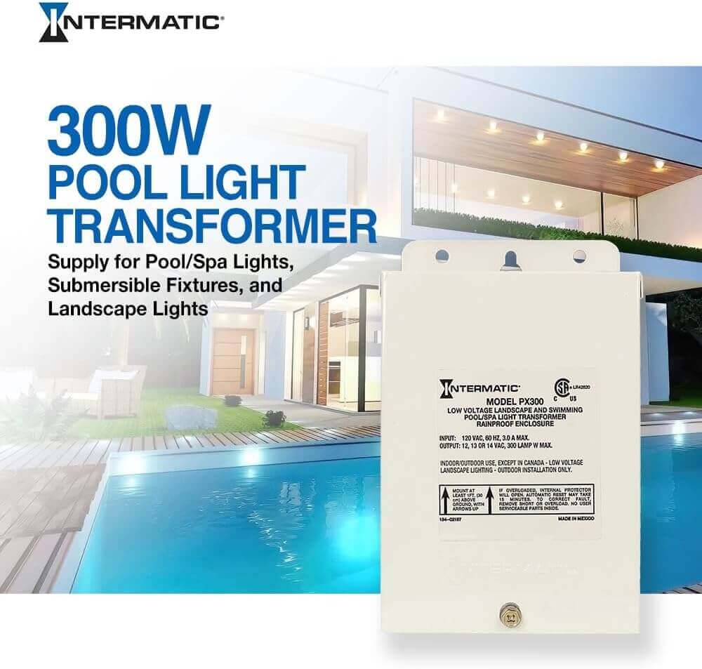 Intermatic PX300S • 300W Pool Transformer, Multi Tap • Stainless Steel - Transformer - All Lighting Direct