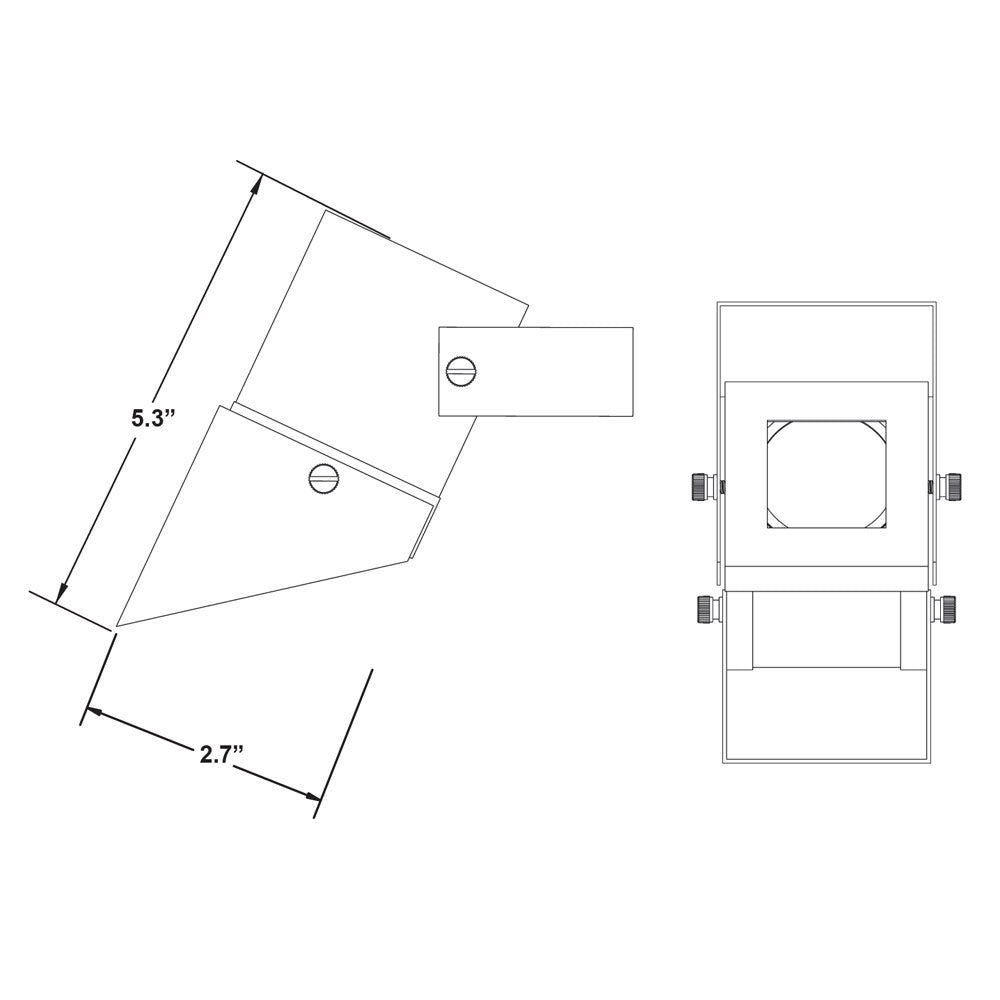 Unique Lighting QUA2-NL - Quasar2 Square Downlight in Weathered Brass, NL