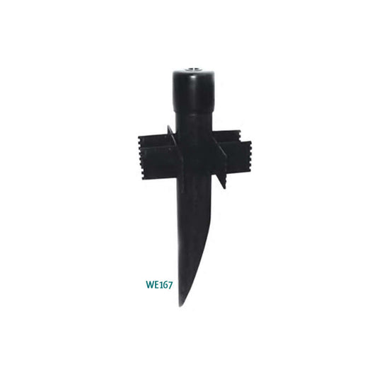 Westgate 3" diameter, 18" long PVC post for landscape lighting with in-ground stabilizing features.