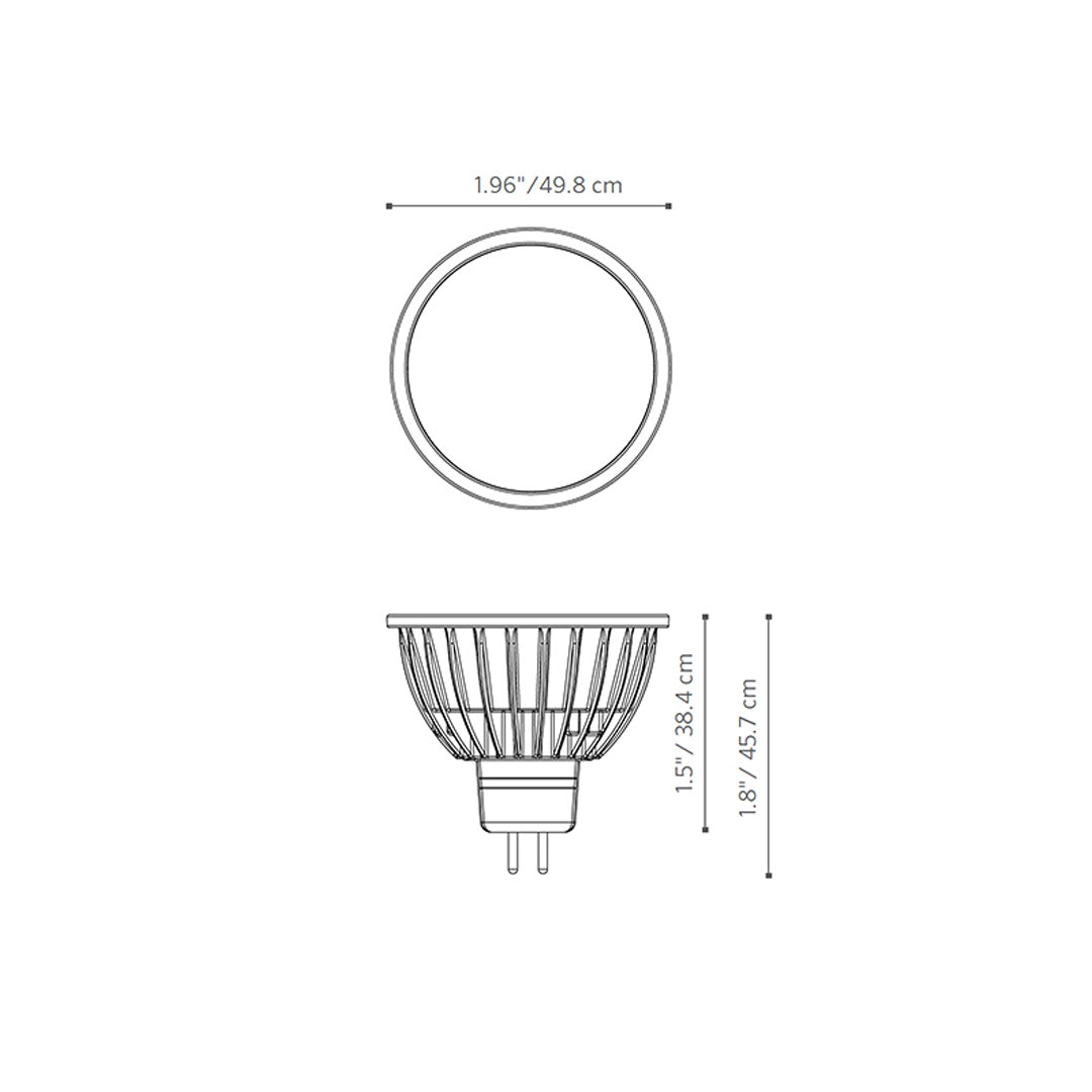 FX Luminaire MR16ZD35SWF lamp | 5W (35W Equiv) 3000K, 60 Degrees Flood Lamp/Bulb - All Lighting Direct
