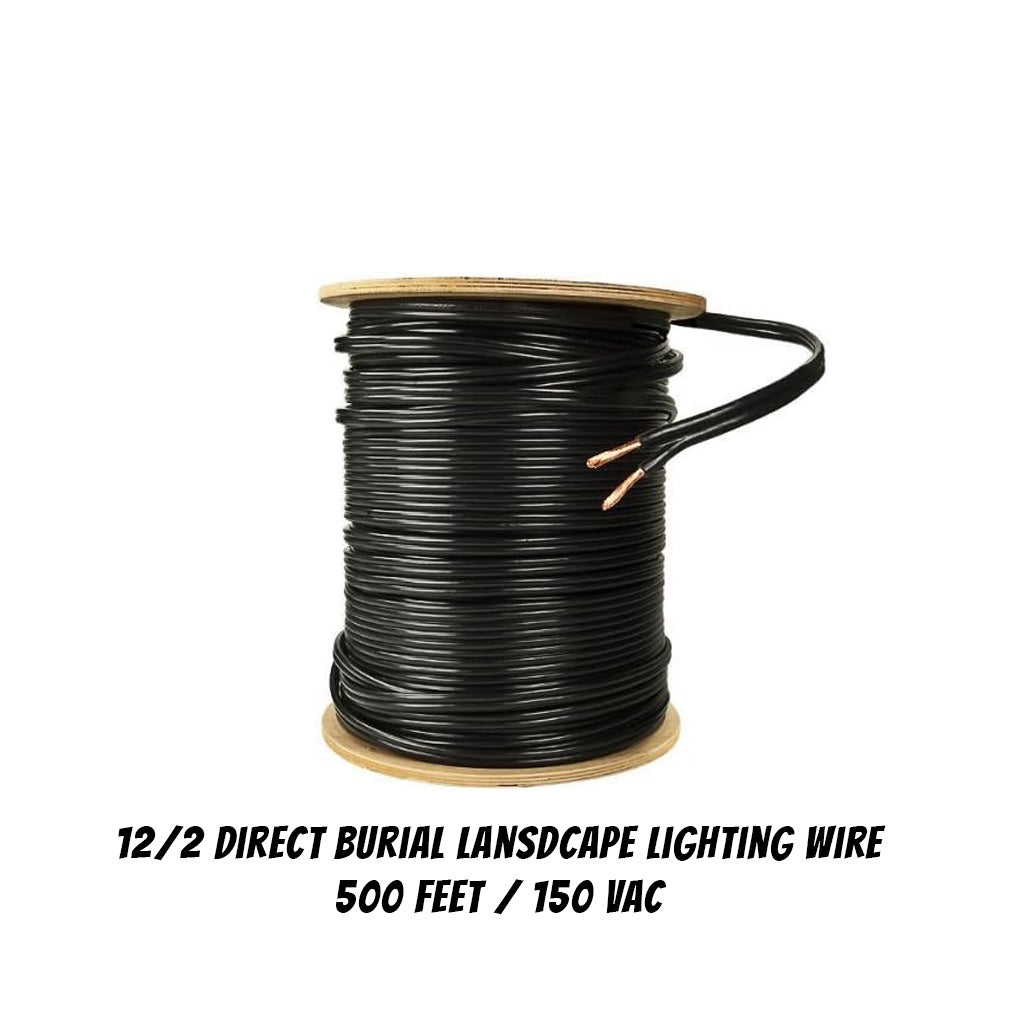 12 guage direct burial landscape wire, black, 500 foot spool