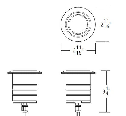 WAC 2021-CS Colorscaping Recessed Indicator Light, RGBWW, SS