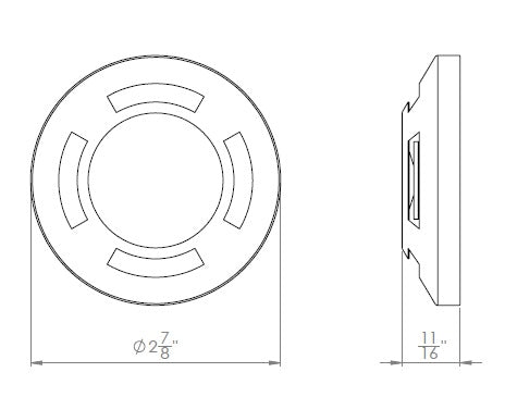 WAC Lighting 2501 - 2″ Surface Mount, Quad Directional, Submersible IP68, 3000K