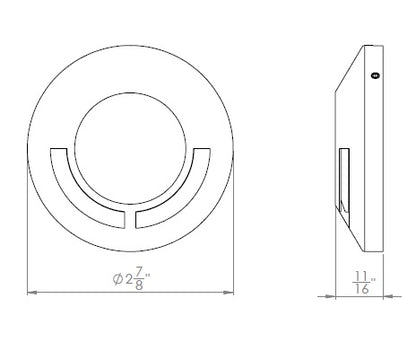 WAC Lighting 2″ Surface Mount, Submersible IP68, 3000K in Stainless Steel