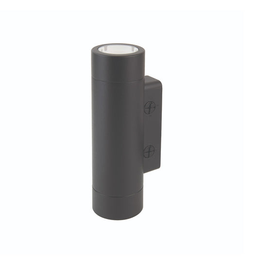 WAC Lighting Wall Cylinder 12V, 6.5in, 27/30/40K in Black on Aluminum