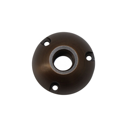 702 Lighting Round 3 Hole Mount for Landscape Lighting, Antique Brass