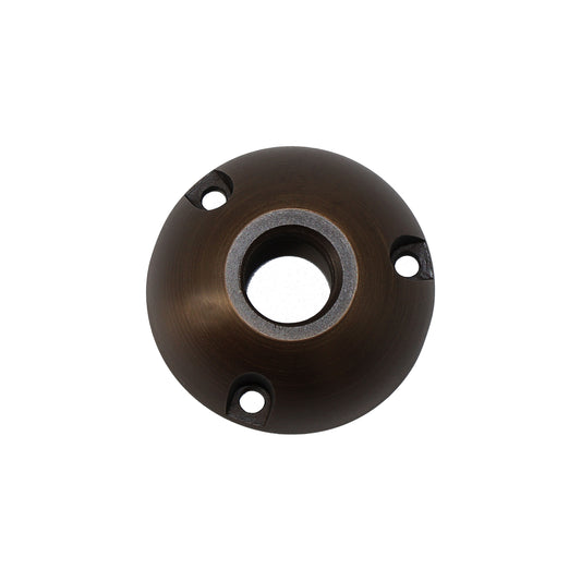 702 Lighting Round 3 Hole Mount for Landscape Lighting, Antique Brass