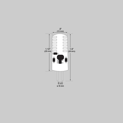 Dauer 487192 (5 PACK) - 3W, G4 LED Encapsulated Bi-Pin bulbs, 2700K