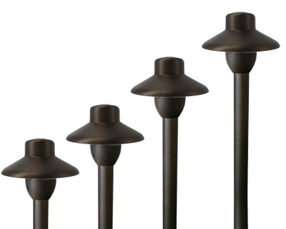 702 Lighting Drop-In Path Light Kit, G4 Module, GIGI Hat, 6in Bono Brass Riser
