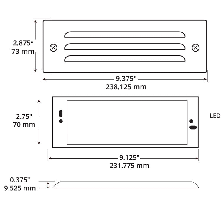 Dauer 489931-2700K • ISLANDER Large Flat Panel Step Light 2700K
